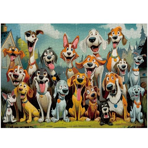 Rompecabezas PPuzzling para Adultos de 1000 Piezas, Cachorros Tiernos, Decoración de Pared miniatura 1