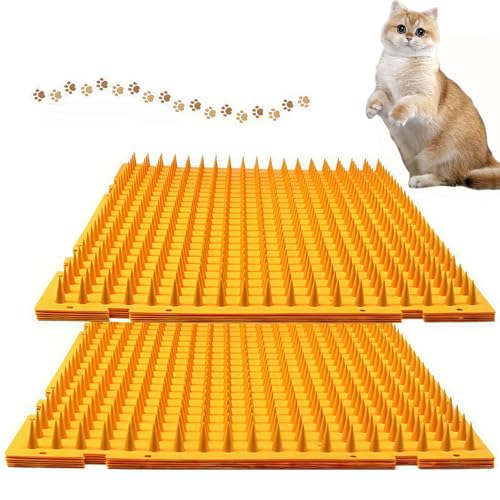 Katzenabwehrmatte 42 × 32 cm 10 Stück Erweiterbar auf ca. 1 34 m Modulare Schutzmatten mit Verbindungssystem Inkl. 200 Kabelbinder & 40 Klettpunkte Für Garten Balkon Fensterbank und Möbel