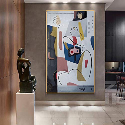 Peinture moderne art abstrait de haute qualité toile géométrique 50x70 cm