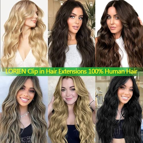 Lorien LONEW#1B-18 Clip In Hair Extensions Real Human Hair thumb #5