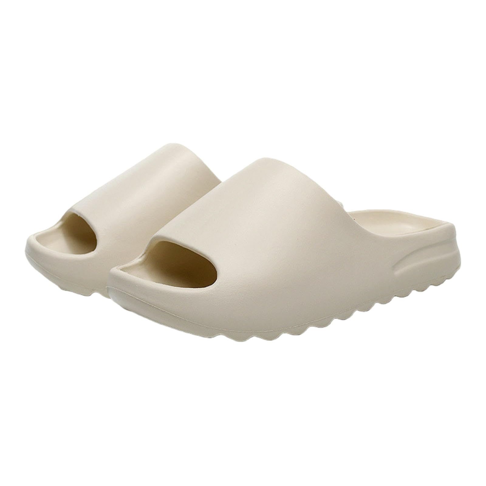 Gyios Summer Slippers Unisex Eva Soft Recovery Slides,thick Sole Open Toe Mens Pillow Slides Shower Shoes Outdoor&indoor House Slippers-off-white-38-39