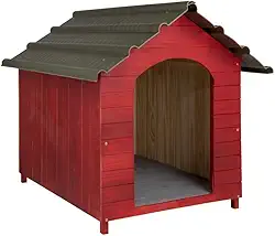 Casa Casinha De Cachorro com Telhado Ecológico Grande N4 (Mogno)