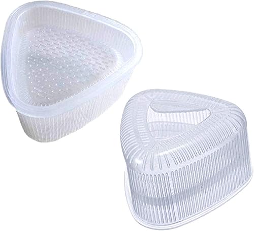 Molde de sushi triangular con forma de molde de sushi Onigiri, herramienta de bricolaje, color blanco, 2 piezas