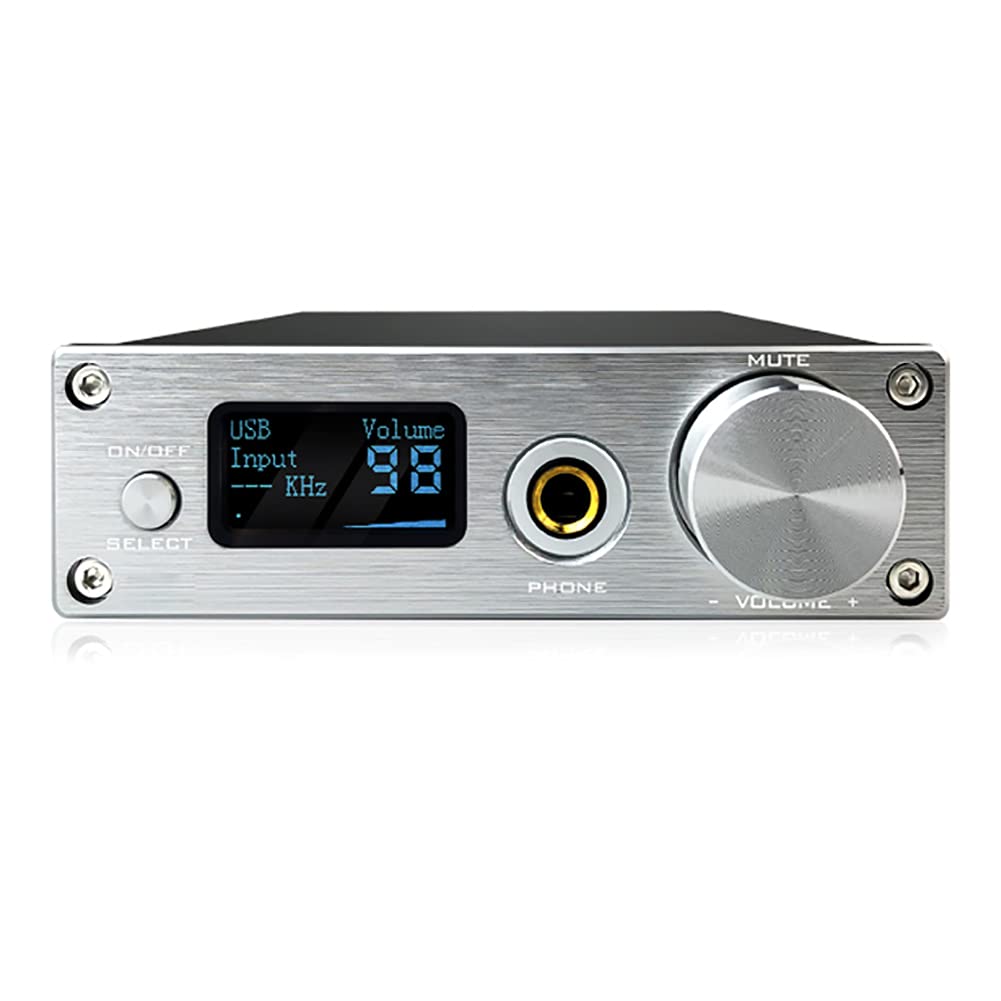 Décodeur Audio, convertisseur numérique-analogique BT 5.0 DAC TPA3116D2 Amplificateur de Puissance sonore 5.0 DAC Classe Audio stéréo HiFi avec Interface USB/Fibre/Coaxial/Cinch/6,