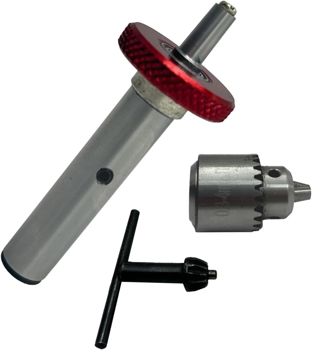 Micro Drill Mill Adaptor with Manual Feed Control – 1/2" Shank, JT0 Taper to Drill Chuck Mount – Reduces Drill Breakage