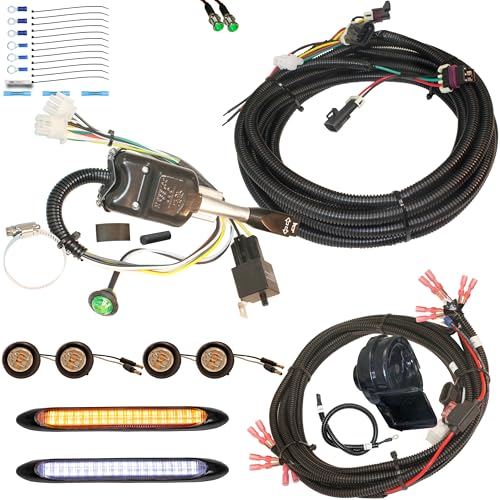 MCSADVENTURES Plug And Play Turn Kit With Horn, Hazard, Switchback LED Sequential Signal Lights (3 pin tail light) Compatible With Polaris Ranger 570, 800, 900
