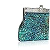 ROMISBABA Retro Pfauen Pailletten Clutch Tasche Damen Abendtasche für Hochzeit Party mit Mittlerer Kapazität und Einzigartigem Stickerei design Modische Handtasche für Festliche Anlässe #2