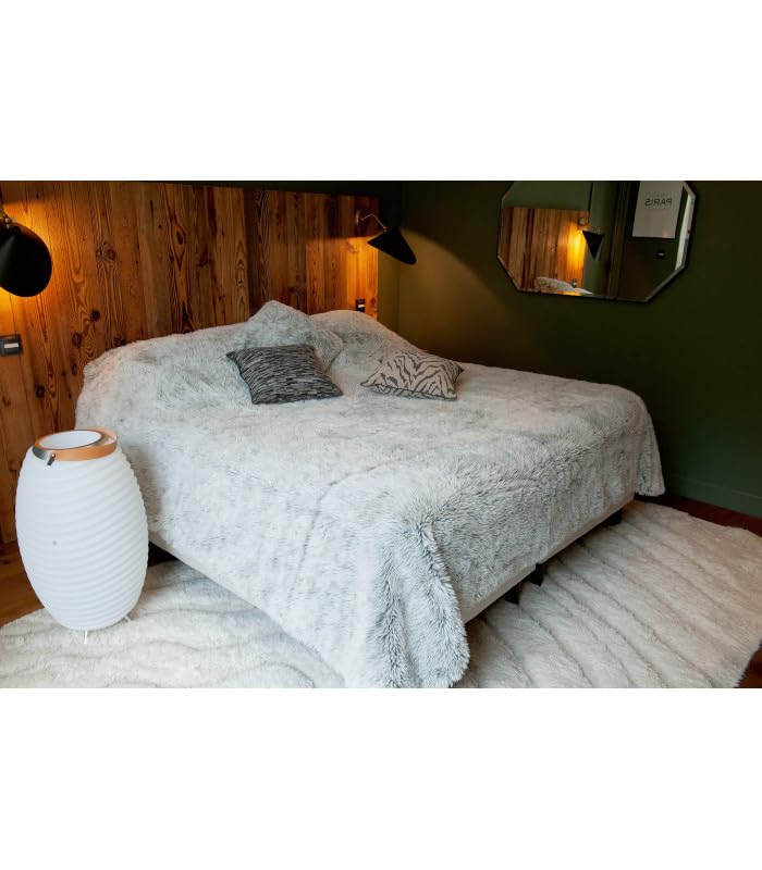 Linder Dessus de lit Effet Fourrure Orso - 240x250cm - Gris