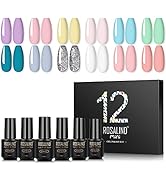 ROSALIND Nagellack Gel Gellack UV Semi-permanent Soak Off Nude farben Schellack VarnishSet,Pastel...