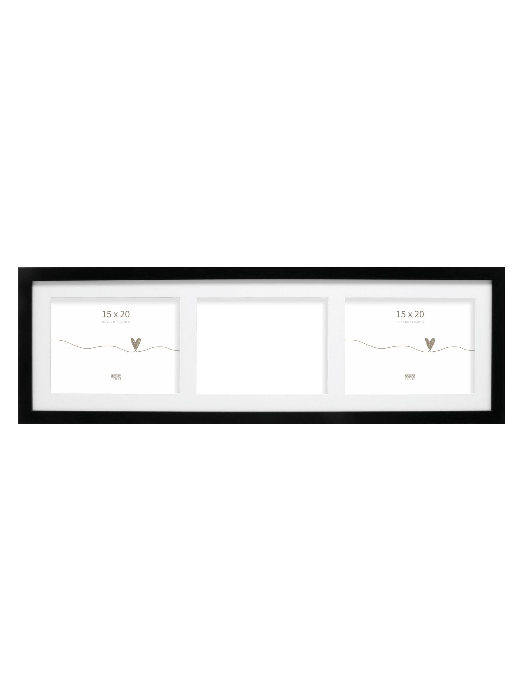 Cadre Photo Deknudt Frames S66KC3 - Trio Horizontal Noir Pour 3 Photos 10x15 Cm