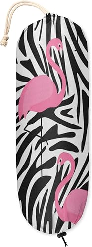 Miniatura 1 de Soporte para bolsas de plástico flamencos, soporte reutilizable para bolsa de comestibles, dispensador de bolsas de plástico colgantes para