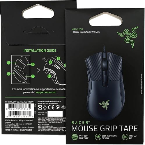 Razer Mouse Grip Tape DeathAdder V2 Mini: Anti-Slip Grip Tape - Self-Adhesive Design - Pre-Cut