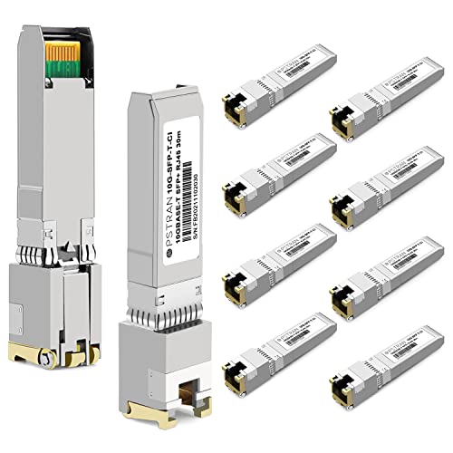 Image of 10GBASE-T SFP+ RJ45 Copper Transceiver Module Compatible with Cisco SFP-10G-T-S 10G SFP+ 30m Cat6a /7 10 Pack