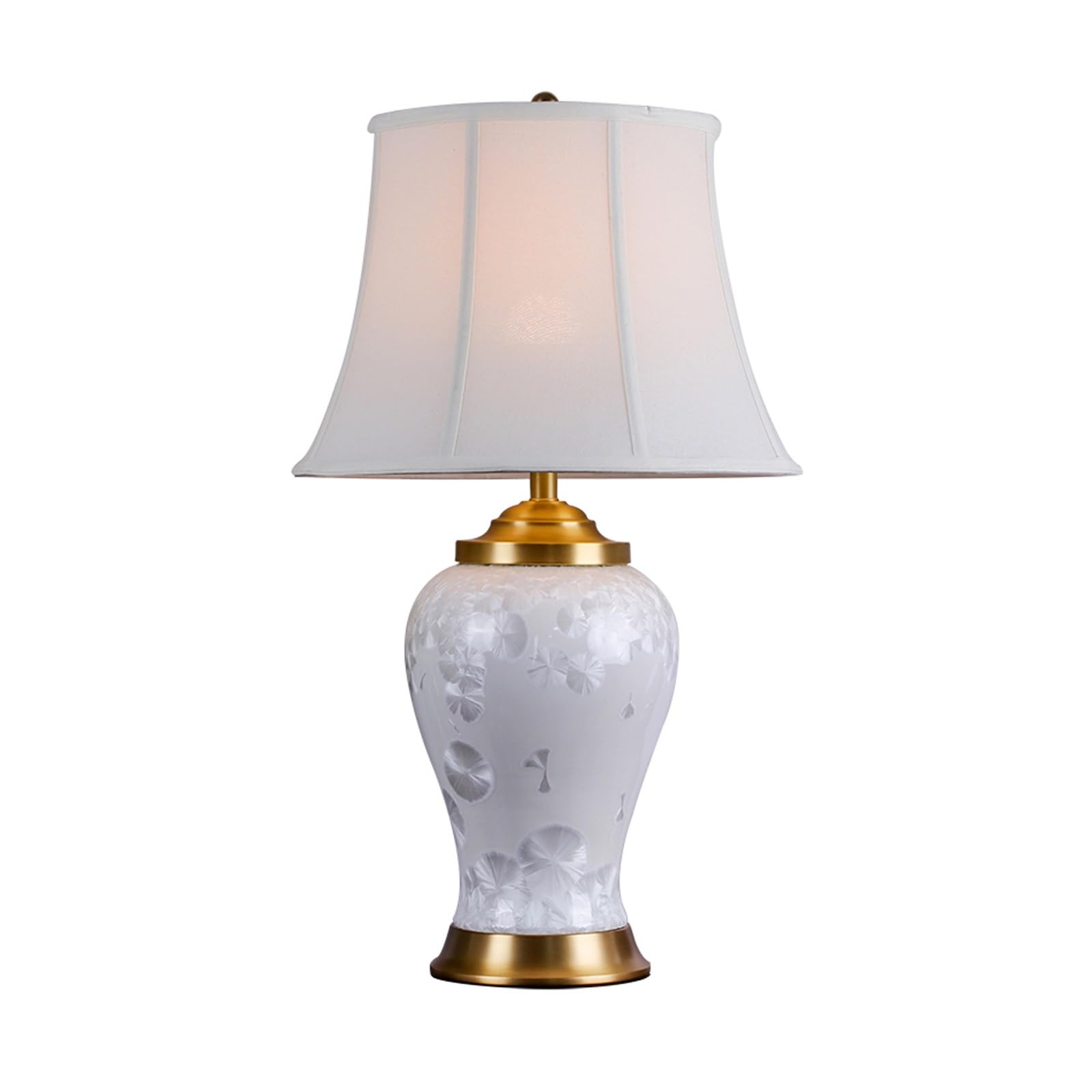 SGKOMN Table Lamp, White Ceramic Table Lamp For Bedroom, Bedside Nightstand Lamp For Bedroom Home Office-Remote Control-S