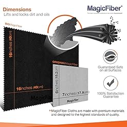 Alternative view of The BIG MagicFiber Premium Microfiber Cloths (4 Piece Combo) - 3 Oversized (16 x 16") and 1 Original (7 x 6") for Tablet, Smartphone, Laptop, LCD TV Screens, Multicoated Lenses, and Any Other Delicate Surface