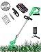 Produktbild Akku Rasentrimmer Mit Teleskop-Stiel Elektrischer Grasschneider Akku-Grasschneider & Akku Trimmer 90° drehbarer Trimmerkopf Inkl. 5 Kunststoffmesser 1 Akku Und 1LadegeräT