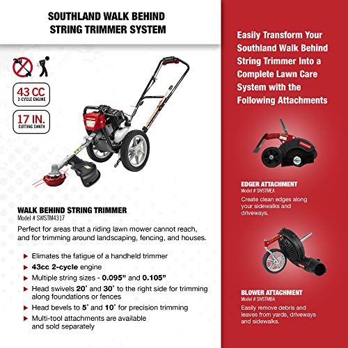 Southland Outdoor Power Equipment Swstm4317 Southland 2 Cycle Wheeled String Trimmer, Black/Red #TOP1