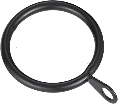 42 Pieces 1.5 inch Internal Diameter Metal Drapery Curtain Rings Curtain Hanging Rings for Window Door Shower Curtain, Black