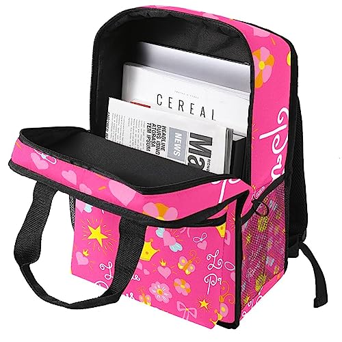 Sac à dos princesse multicolore motif fleurs pour l'école des filles - 3