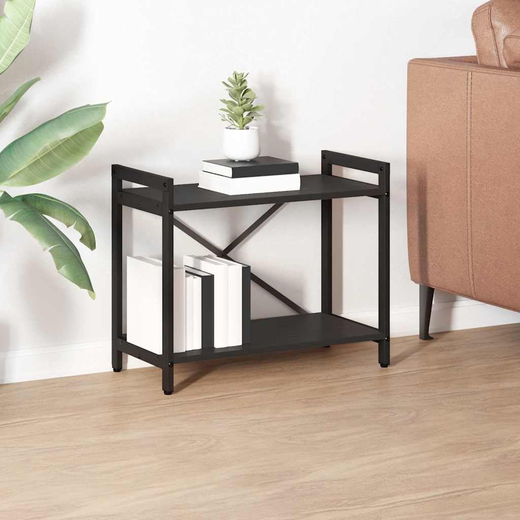 vidaXL Bücherregal Schwarz Eichen-Optik 60 x 30 x 50 cm Holzwerkstoff, Moderner Industrie-Bücherregal, Gestell für Stauraum, Deko Regal für die Wohnung, freistehender Buchschrank