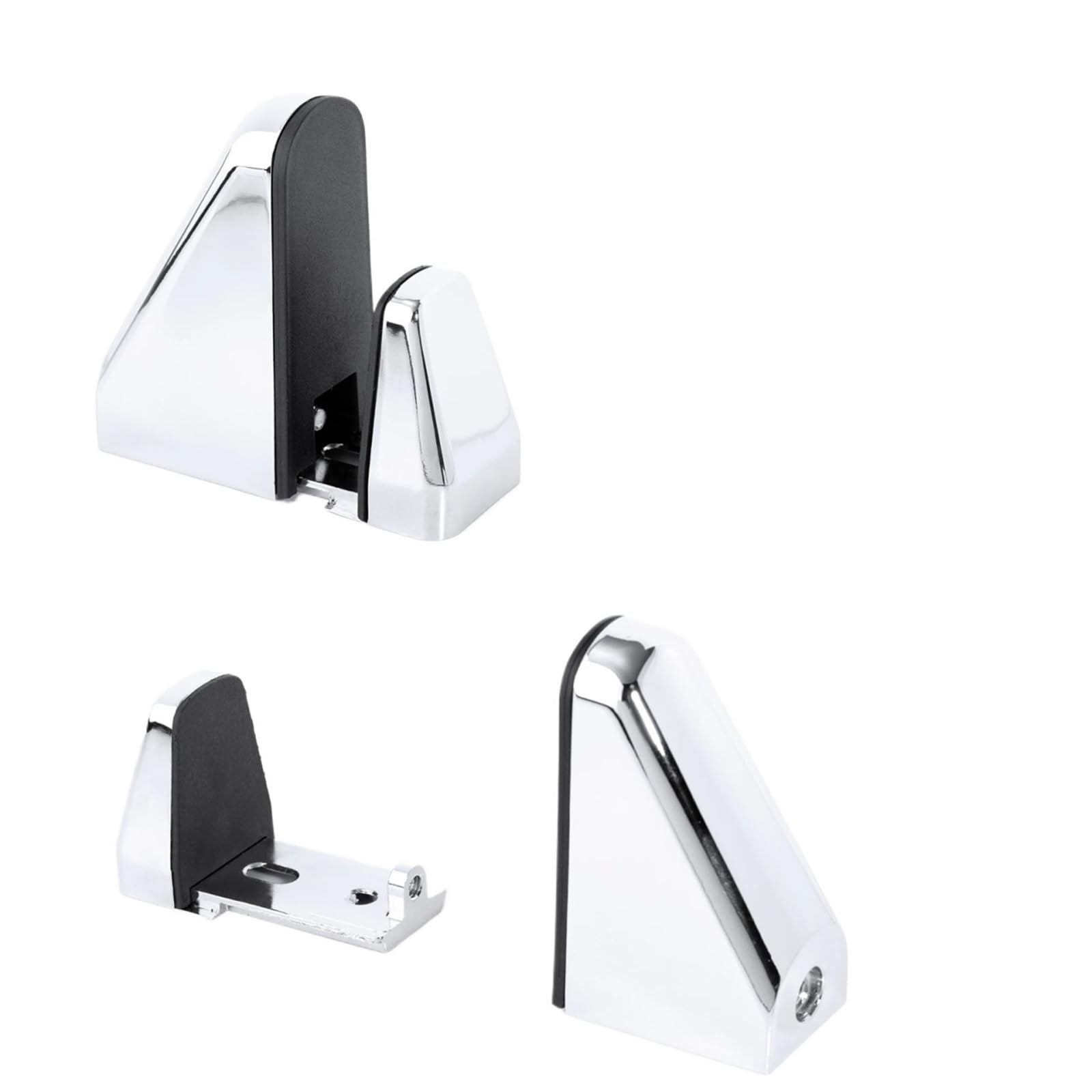 Glasklemme, verstellbare Regalstütze, schwebende Metallregal-Clips for hölzerne Bücherschränke, Garderoben-Display-Stützen(4 Pieces)