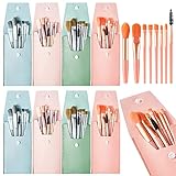 Zhehao 8 Sets Travel Makeup Brush Set Brushes Bag Bridesmaid Gift Foundation Brush with Travel Makeup Bag for Wedding Bridal Shower Favors Bachelorette Party Gift