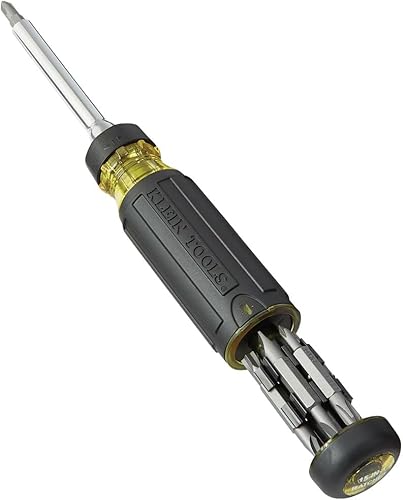 Miniatura 11 de Klein Tools 32307 - Destornillador a prueba de manipulación múltiple (27 en 1) con puntas en estrella, hexagonal, plana y llave inglesa con
