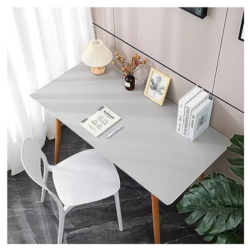 Sous main de bureau en cuir synthétique gris clair rectangulaire 50x120 cm pour ordinateur