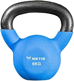 Metis - Pesas rusas de neopreno de 4 kg a 20 kg | Entrenamiento en casa y gimnasio Fitness – Pesas de levantamiento pesado, tamaño 6 kg