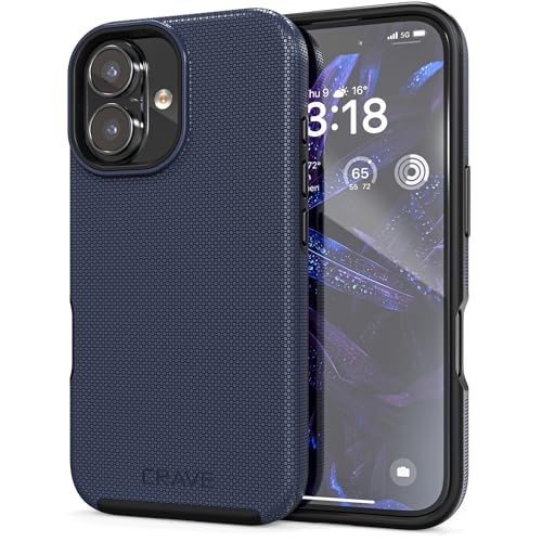 Image of Crave Dual Guard Compatible with iPhone 16 Case, Compatible with MagSafe Shockproof Protection Dual Layer Case for Apple iPhone 16 (6.1 inch) - Navy