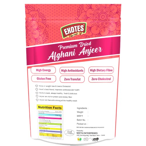 Image of EXOTES Anjeer /Figs Vacuum Packed Royal Pouch, 250 g (Pack of 2)