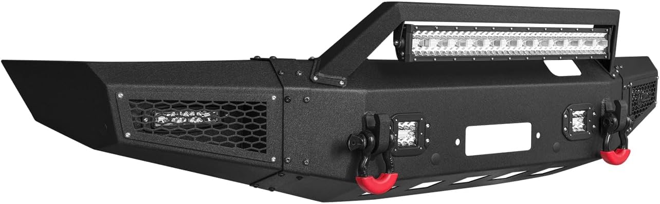 Vijay Front Bumper Fits 2005-2021 Nissan Frontier with Winch Plate and Lights