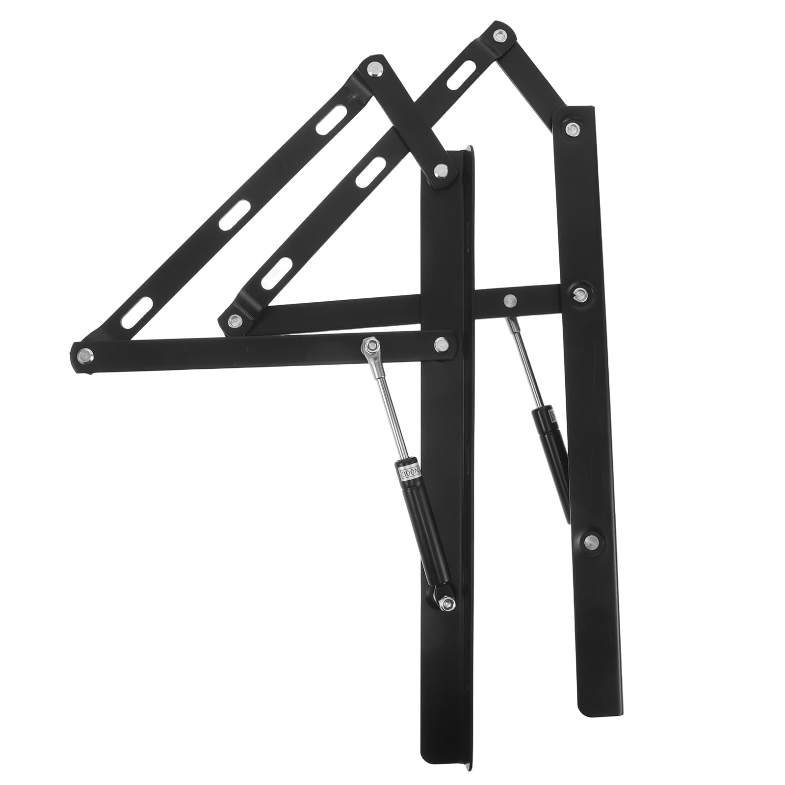 Gatuida Mécanisme de Levage pour Lit Coffre 2 Pièces Tiges Hydrauliques Pneumatiques 400 Mm Support de Levage à Gaz Noir Réglage Rapide Hauteur Système Stockage Gain de Place