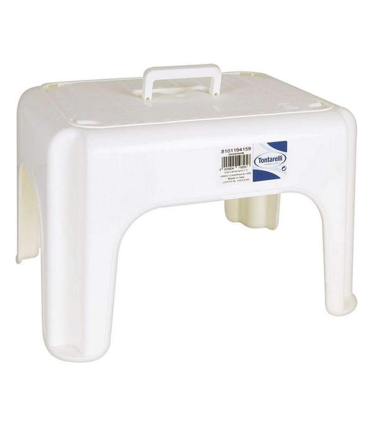 Tont Sgabello Dumbo Con Maniglia 24 Cm - Polipropilene Made In Italy, Colori Assortiti