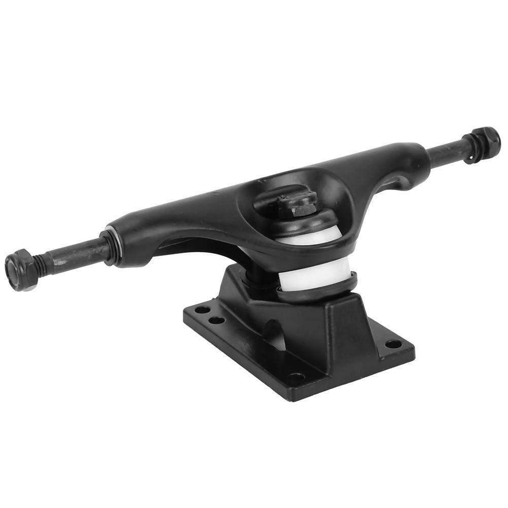 Alomejor 1 Paire de Skateboard Trucks 4-8 Pouces Rayures Skateboard Cendres polies Tonnerre Trucks pour Skateboard Noir