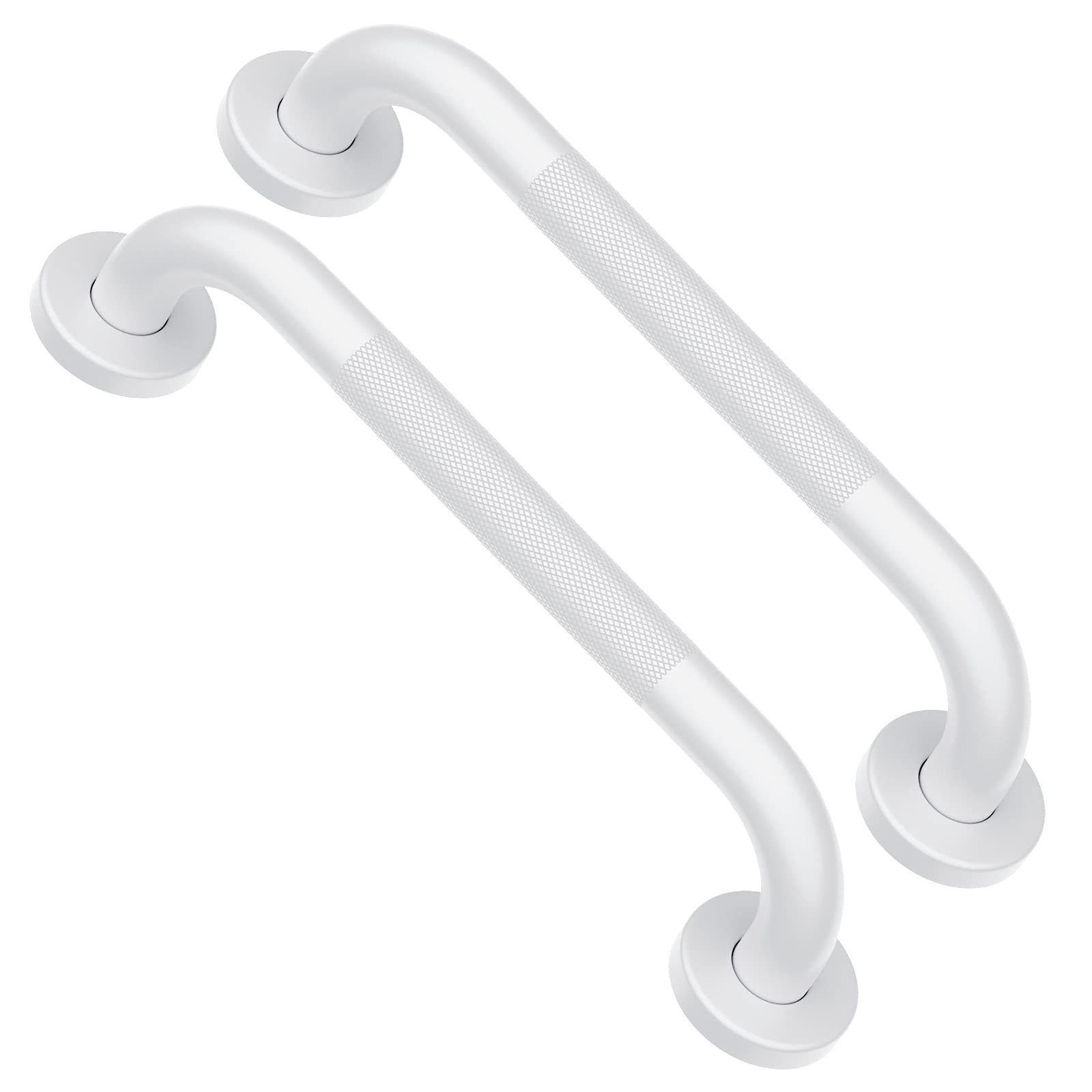 Barre d'appui de douche anti-chute avec poignée moletée lot de 2