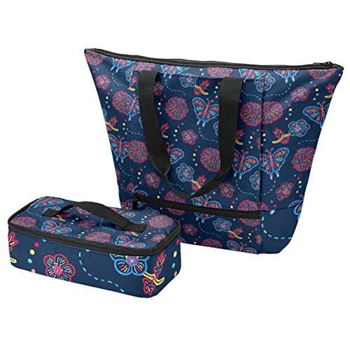 Sac fourre-tout avec boîte à déjeuner pour repas au bureau ou pique-nique printanier