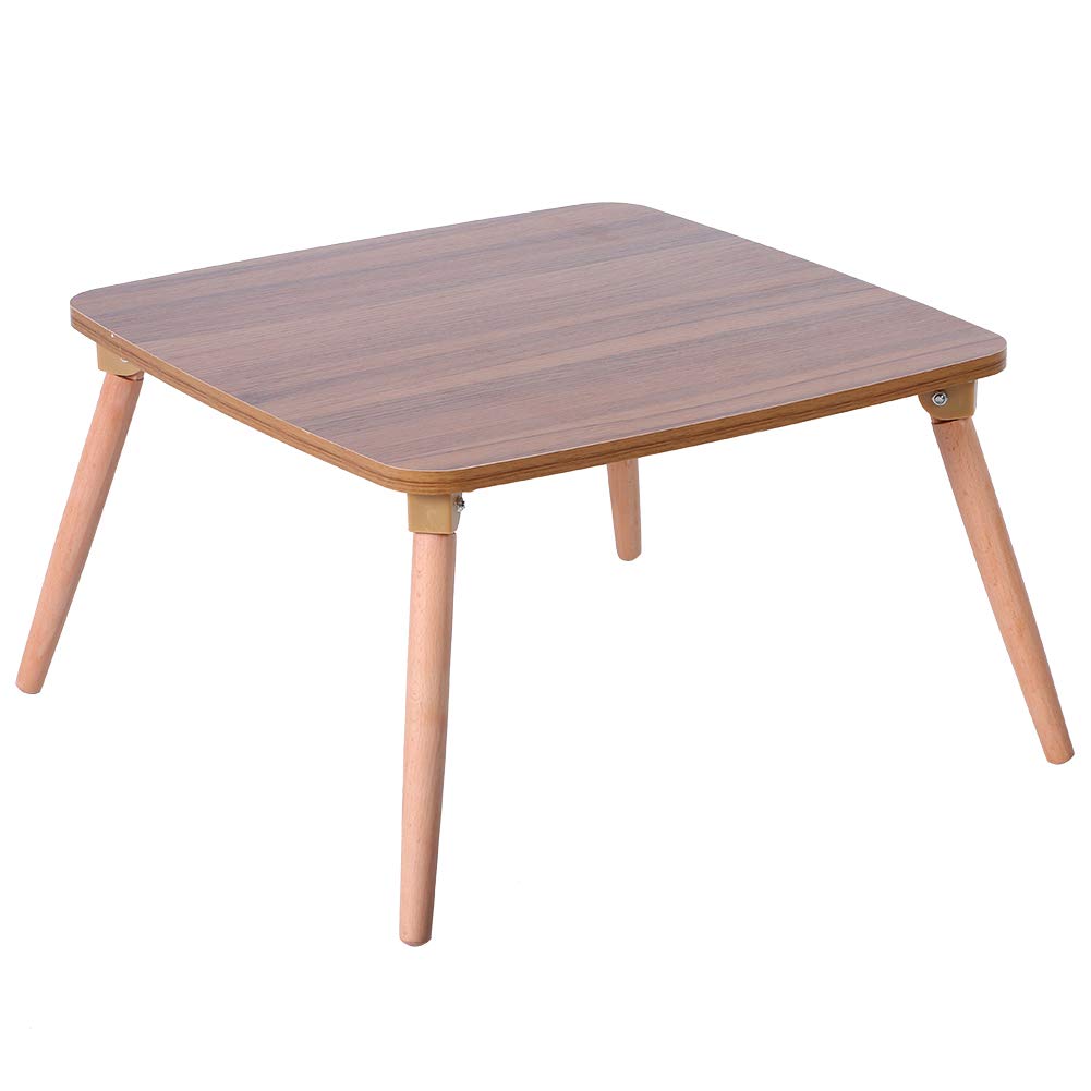 Cocoarm Składany Stolik Nocny Stolik na Laptopa Deska do Nauki z Drewna Bukowego 50 X 50 X 30 Cm Biurko do Nauki ze składaną konstrukcją Obciążenie 30 Kg dla Rozkładanej Sofy Sofa Wykusz Czytelnia