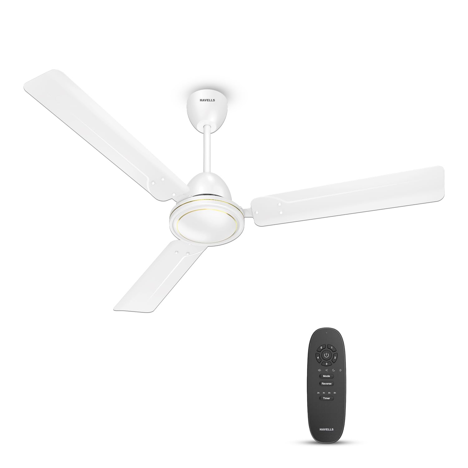 Havells 1200mm Ambrose DX BLDC Motor Ceiling Fan for Home | Remote Controlled, High Air Delivery Fan | 5 Star Rated, Upto 60% Energy Saving| Power: 350 RPM| 2 Year Warranty | (Pack of 1, White)-image-41