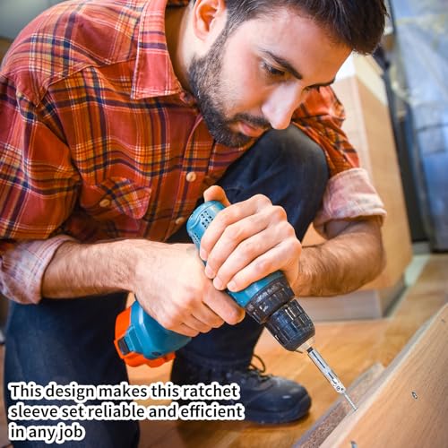 EULAPGOE Stecknussadapter Set 2 Stück 1/4 auf 1/2 Zoll CR-V Stahl verchromt – robuste Stecknuss Verlängerung für Ratsche Handwerk BAU Industrie Heimwerker
