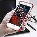 MATEPROX Compatible with iPhone 8 Plus Case Compatible with iPhone 7 Plus Case Clear Shield Heavy Duty Anti-Yellow Anti-Scratch Shockproof Cover - Red