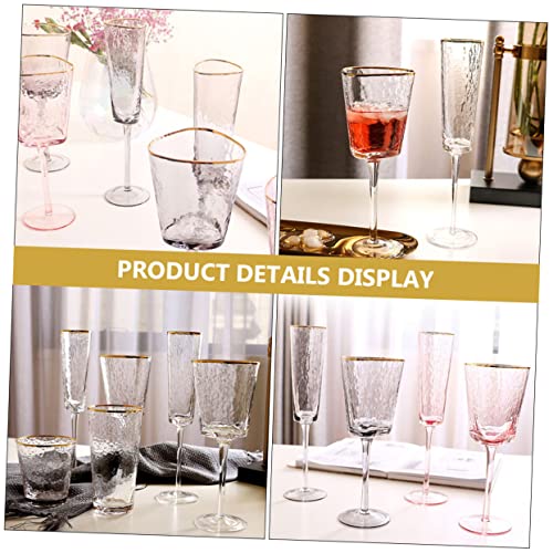 Gold Cup Edge Wine Elegant Flute for Parties Weddings and Celebrations Unique Bouquet Design