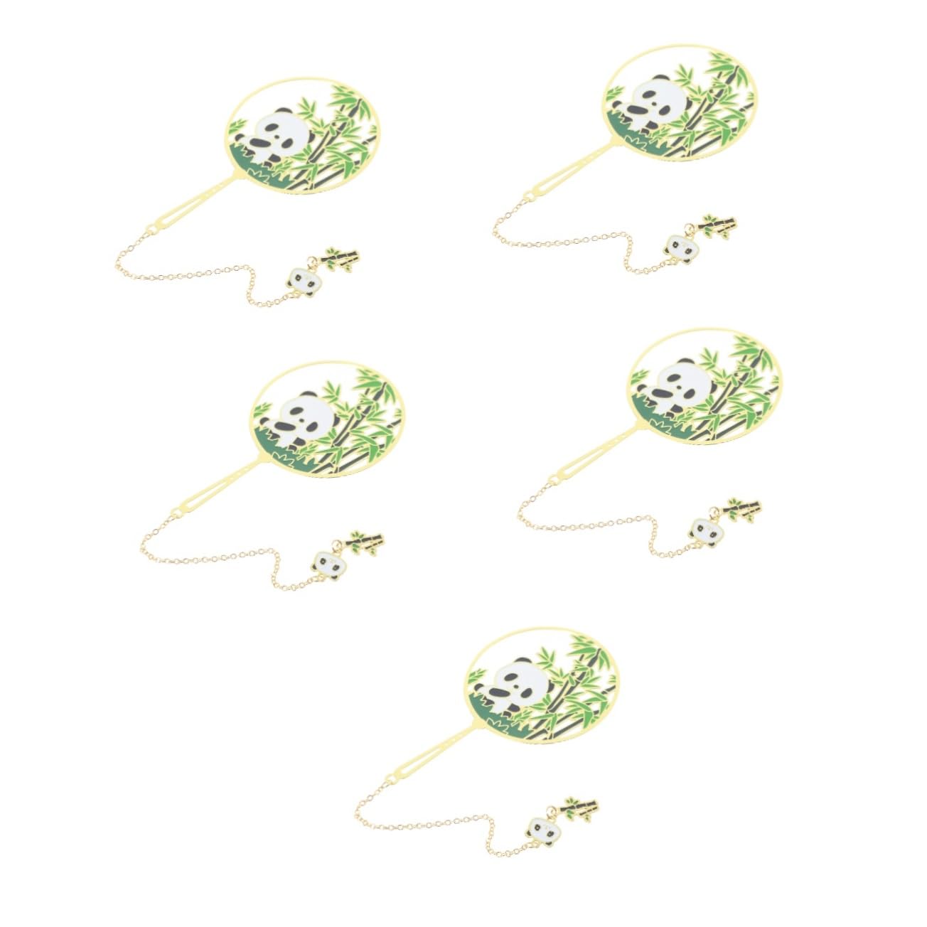 Ciieeo 5pcs Panda Bookmark Decor Delicate Bookmark Decor Chain Bookmark Bookmarks for Lucky Bookmark Classical Bookmarks Bookmarks Books Cartoon Metal Student