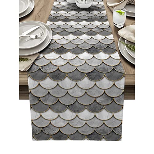 Chemin de table décoration haut de gamme Modèle A 41x183cm aux finitions textiles soignées