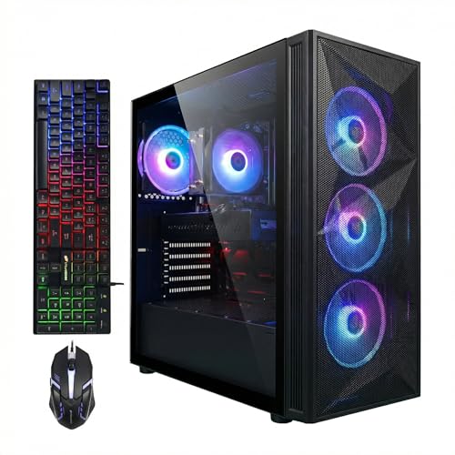 STGAubron Gaming PC Desktop Computer, AMD Ryzen 7 5700X up to 4.6G, GeForce RTX 3050 6G, 16GB DDR4,...