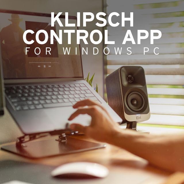 Klipsch ProMedia Lumina speaker system connected to a desktop setup