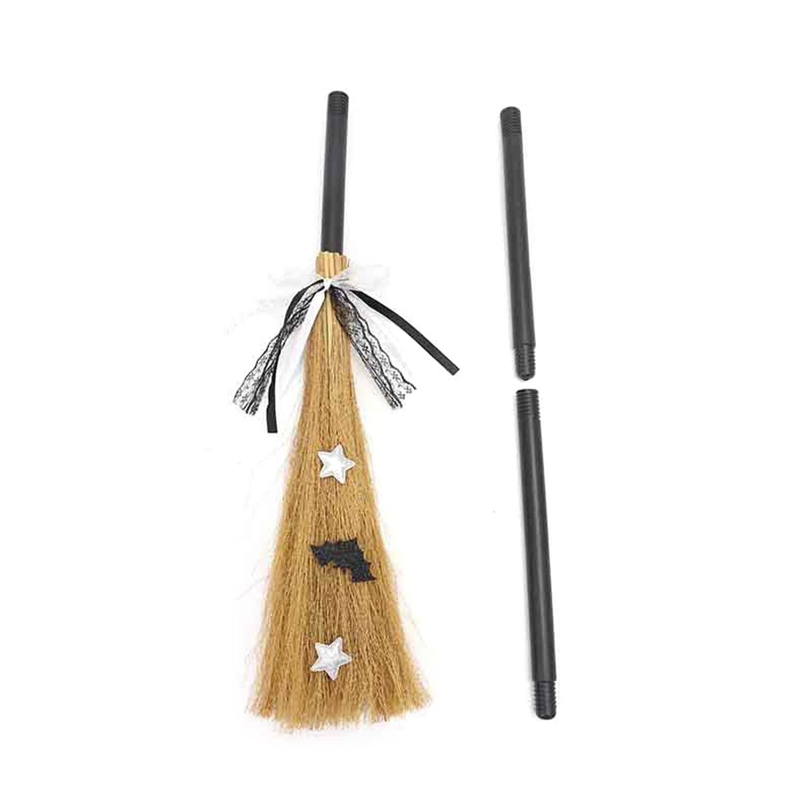 Escoba De Bruja De Halloween Para Niños – Accesorio De Disfraz De 80 Cm Con Diseño Realista Y Textura Oscura – Ideal Para Fiestas, Colegio Y Truco O Trato
