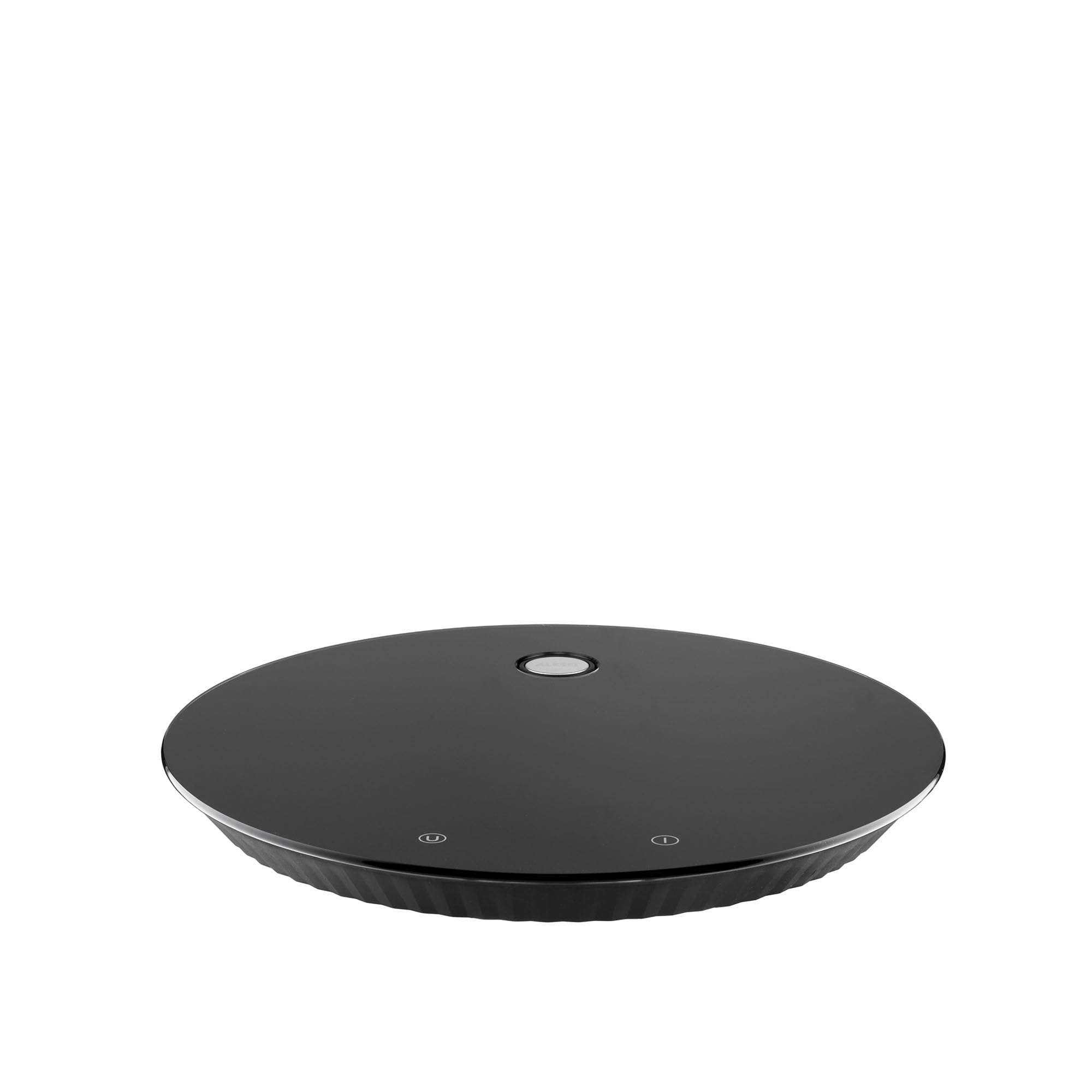 Alessi Plissé MDL16 B - Bilancia da Cucina Digitale di Design con Supporto a Muro, in Vetro Temprato e Resina Termoplastica, Batteria Ricaricabile con Porta USB-C, Nero