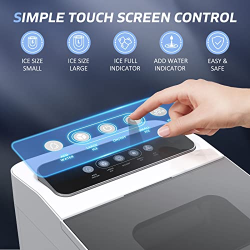 Máquina portátil de hielo compacta TENXOE blanca miniatura 3