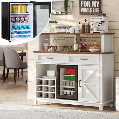 LUXOAK Farmhouse Coffee Bar Cabinet Cover
